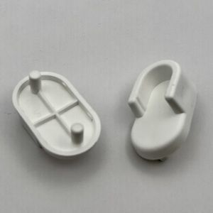 (2) x 102116 IKEA Wardrode Rail Holder, Bracket, Support, Screwless, White NEW